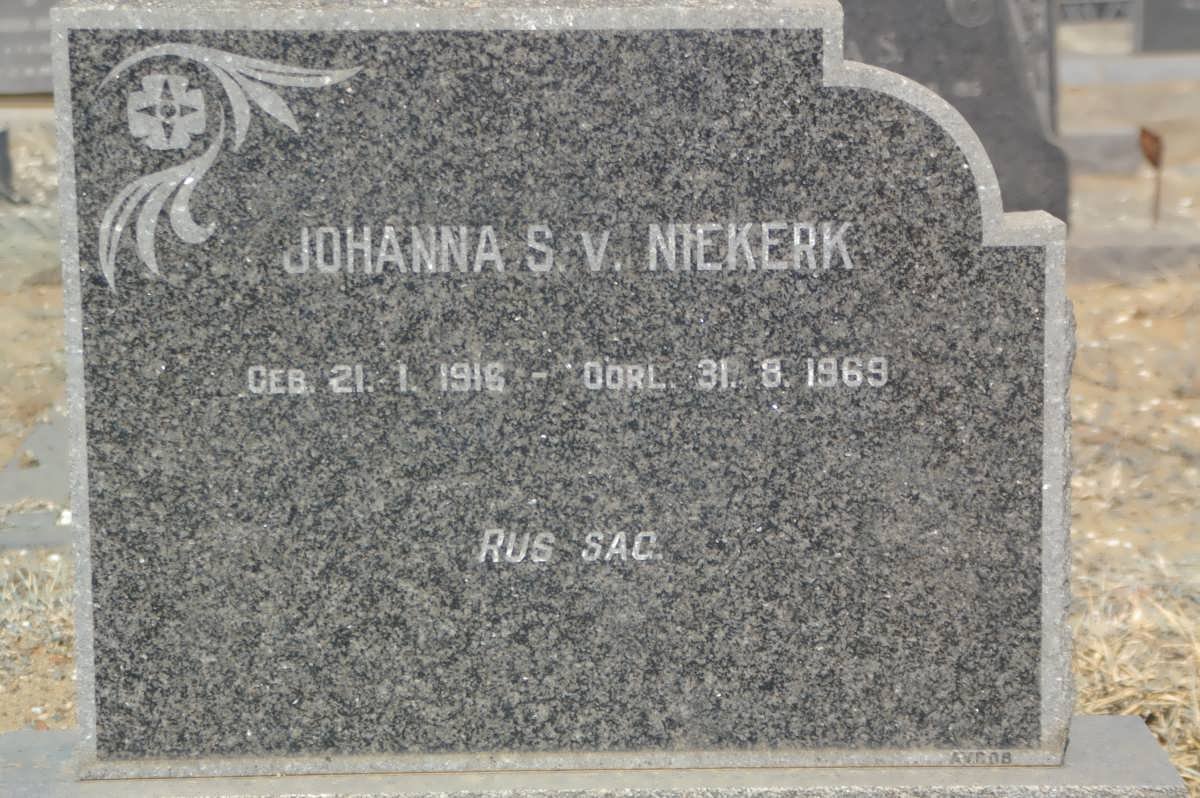 NIEKERK Johanna S., v. 1916-1969