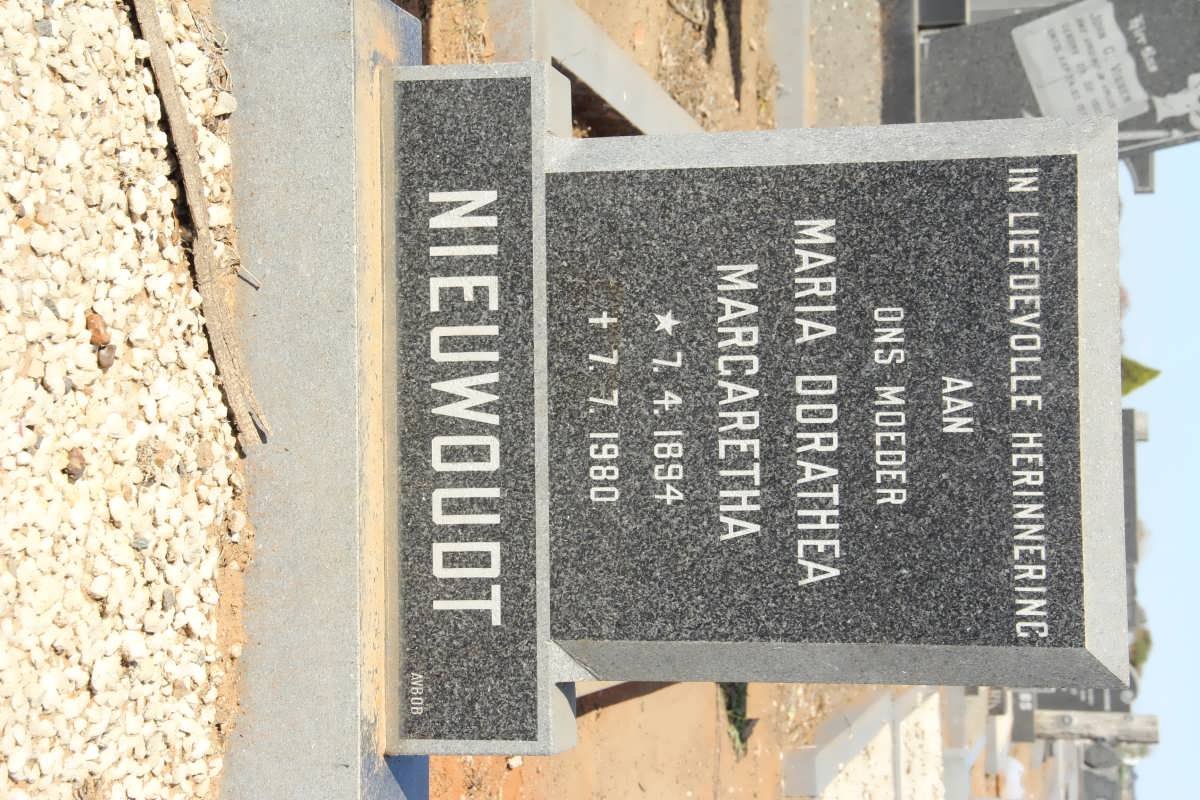 NIEUWOUDT Maria Dorathea Margaretha 1894-1980