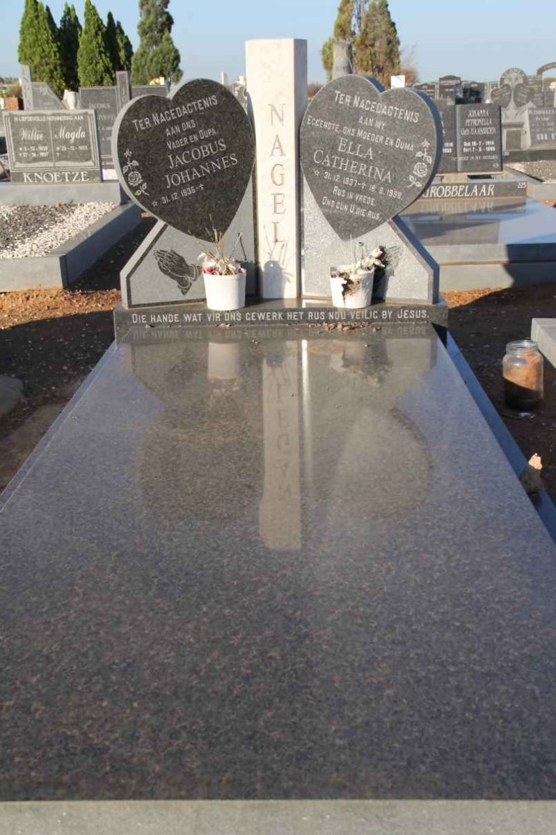 NAGEL Jacobus Johannes 1935- &amp; Ella Catherina 1937-1998