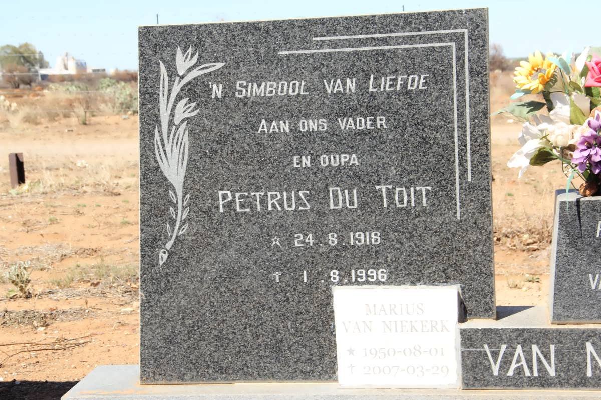 NIEKERK Petrus Du Toit, van 1918-1996 :: VAN NIEKERK Marius 1950-2007