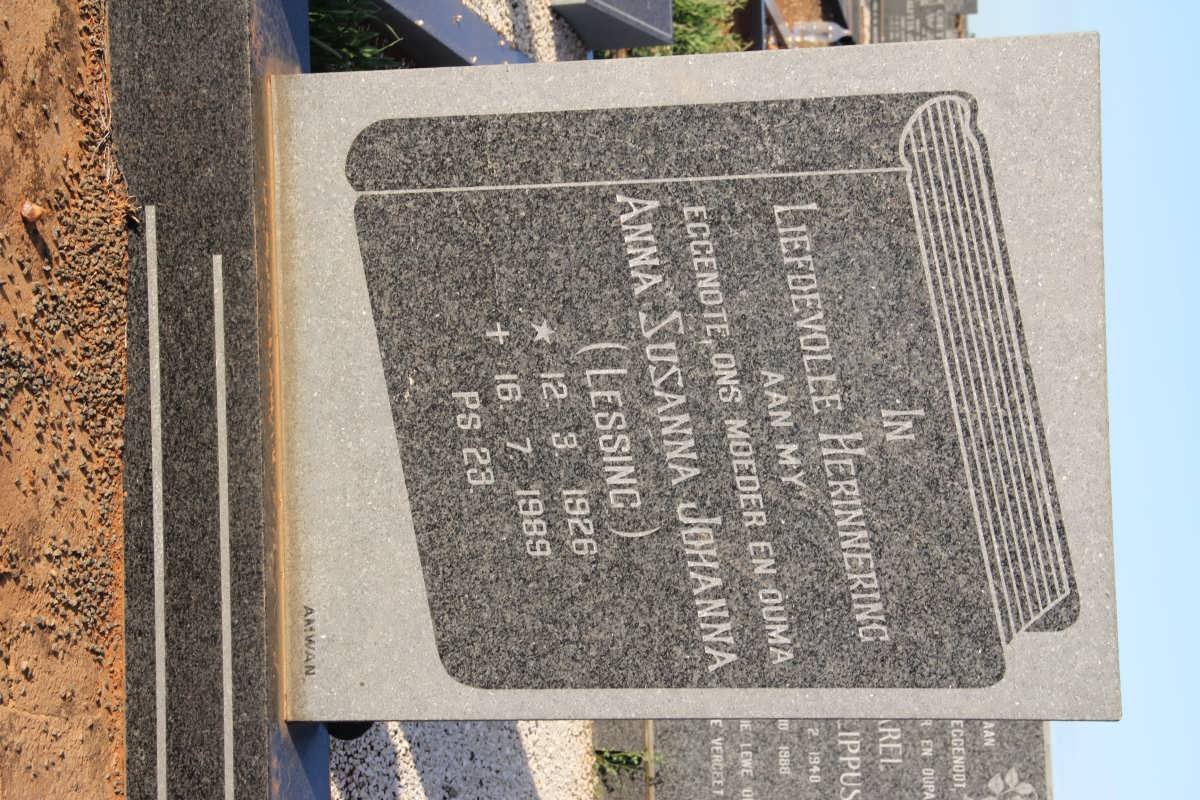 NEL Anna Susanna Johanna nee LESSING 1926-1989