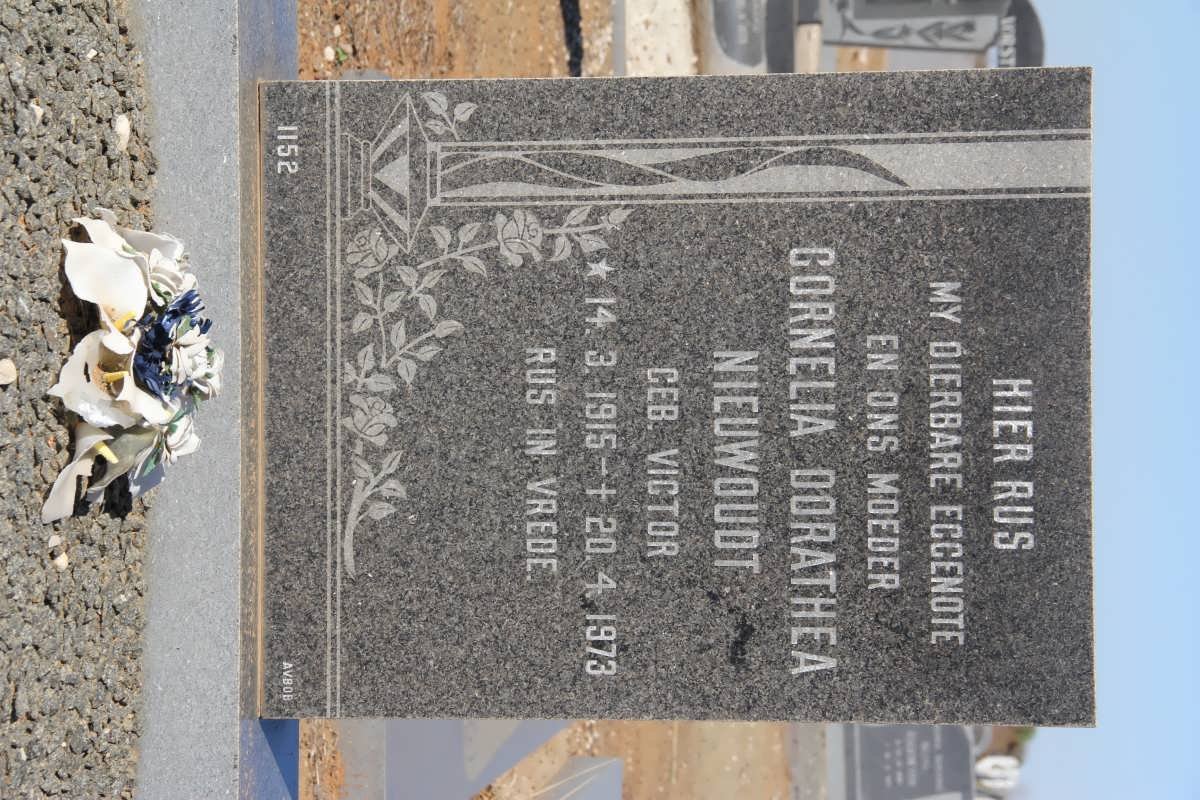 NIEUWOUDT Cornelia Dorathea nee VICTOR 1915-1973