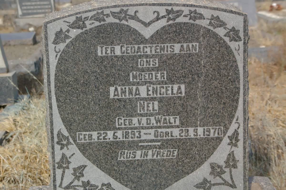 NEL Anna Engela nee V.D. WALT 1893-1970