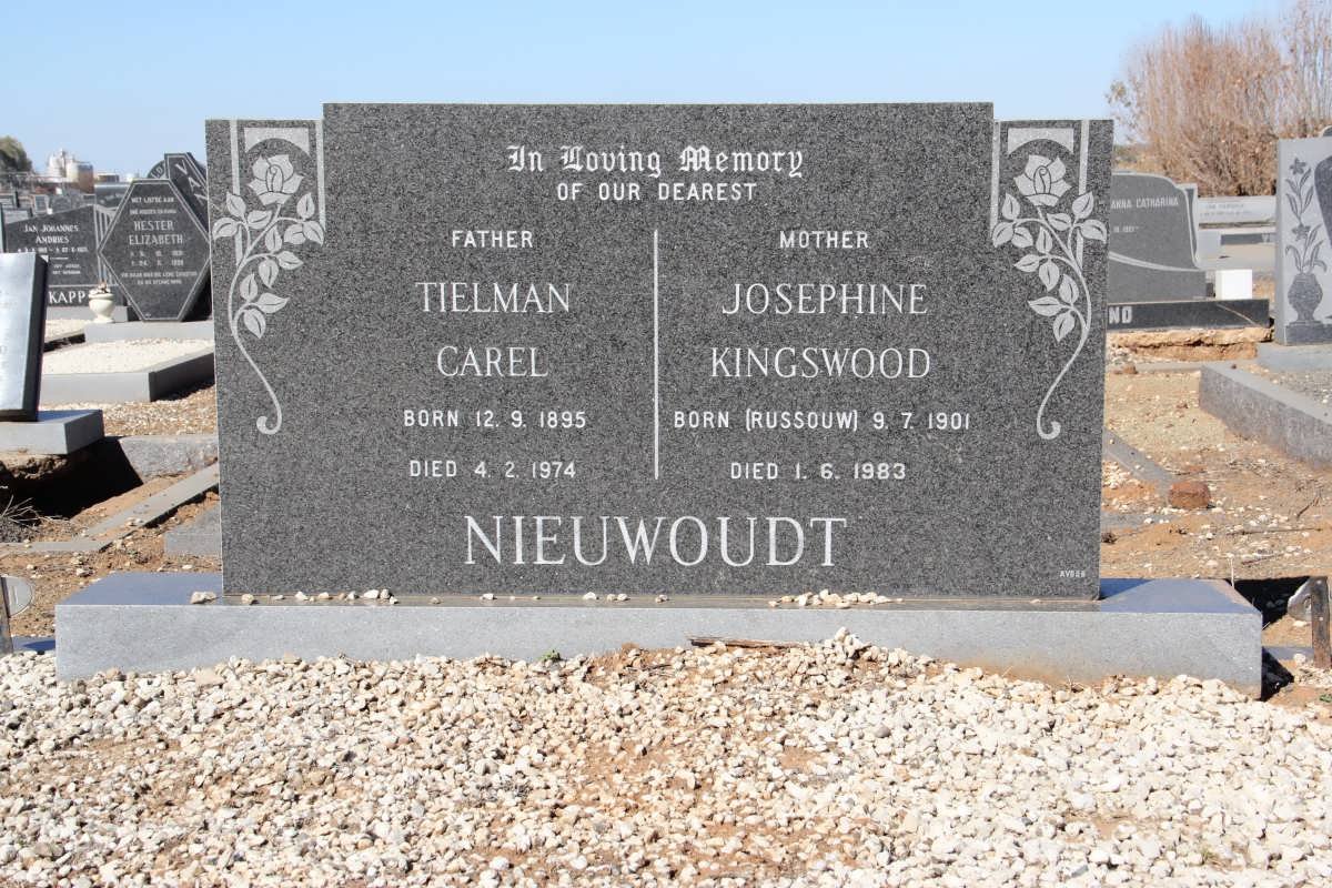 NIEUWOUDT Tielman Carel 1895-1974 &amp; Josephine Kingswood RUSSOUW 1901-1983
