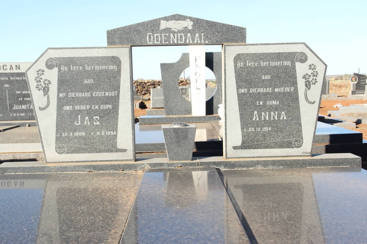 ODENDAAL Jas 1909-1984 &amp; Anna 1914-