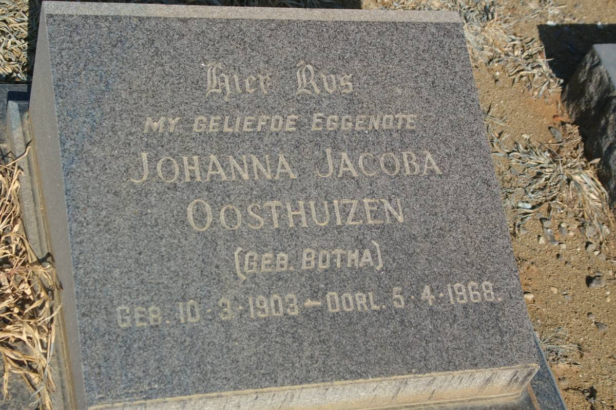 OOSTHUIZEN Johanna Jacoba nee BOTHA 1903-1968
