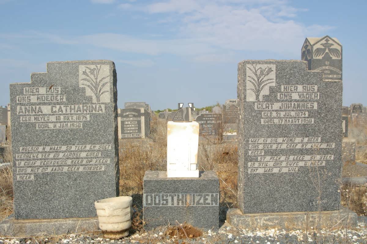 OOSTHUIZEN Gert Johannes 1874-1950 &amp; Anna Catharina MEYER 1875-1950