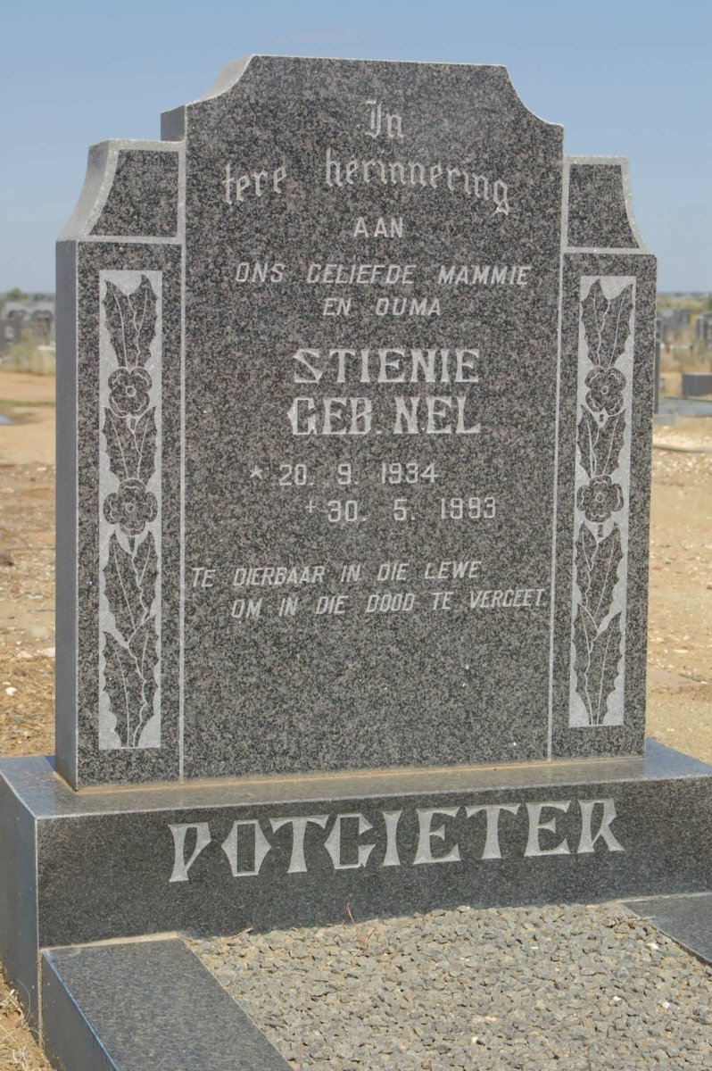 POTGIETER Stienie nee NEL 1934-1993