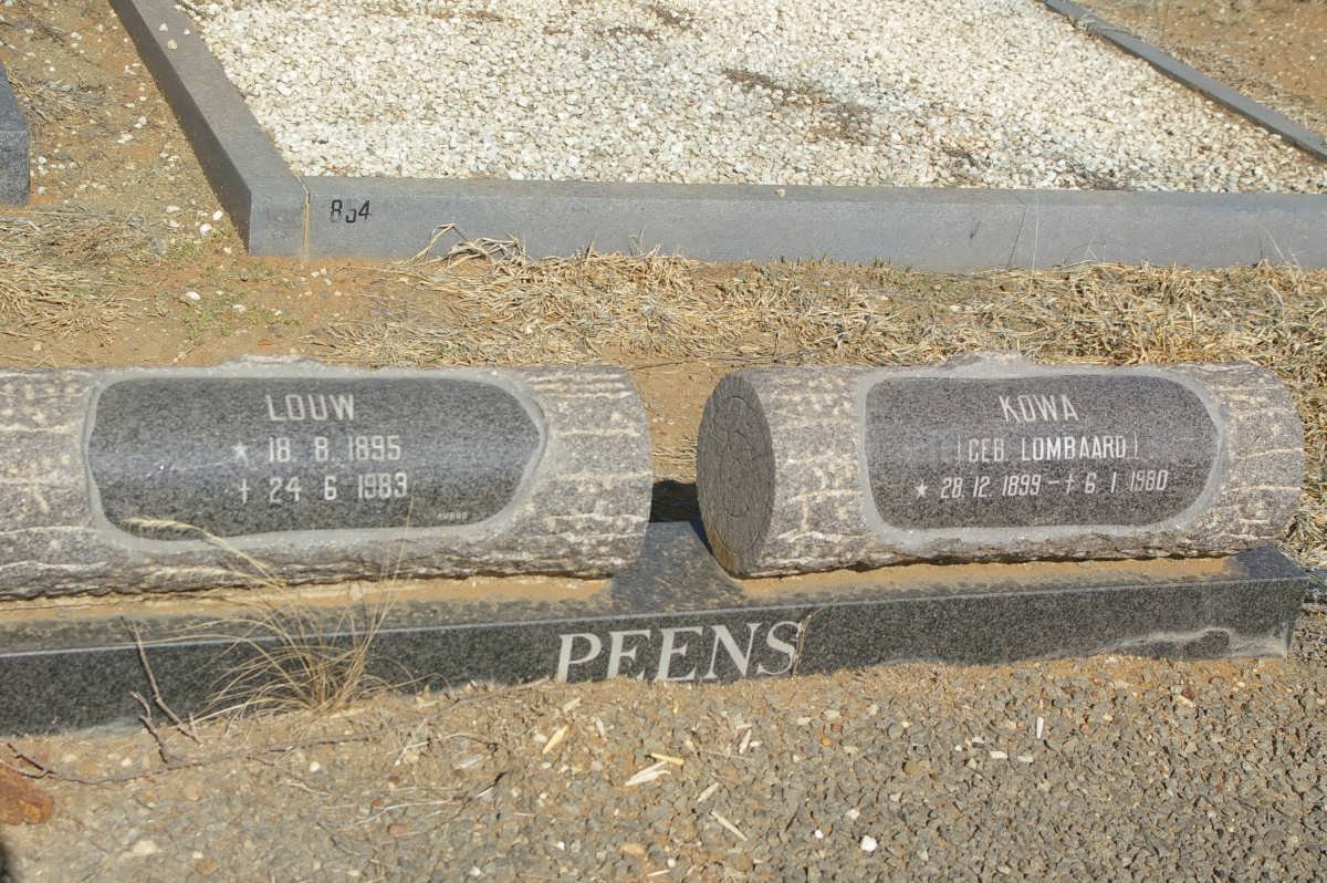 PEENS Louw 1895-1983 &amp; Kowa LOMBAARD 1899-1960