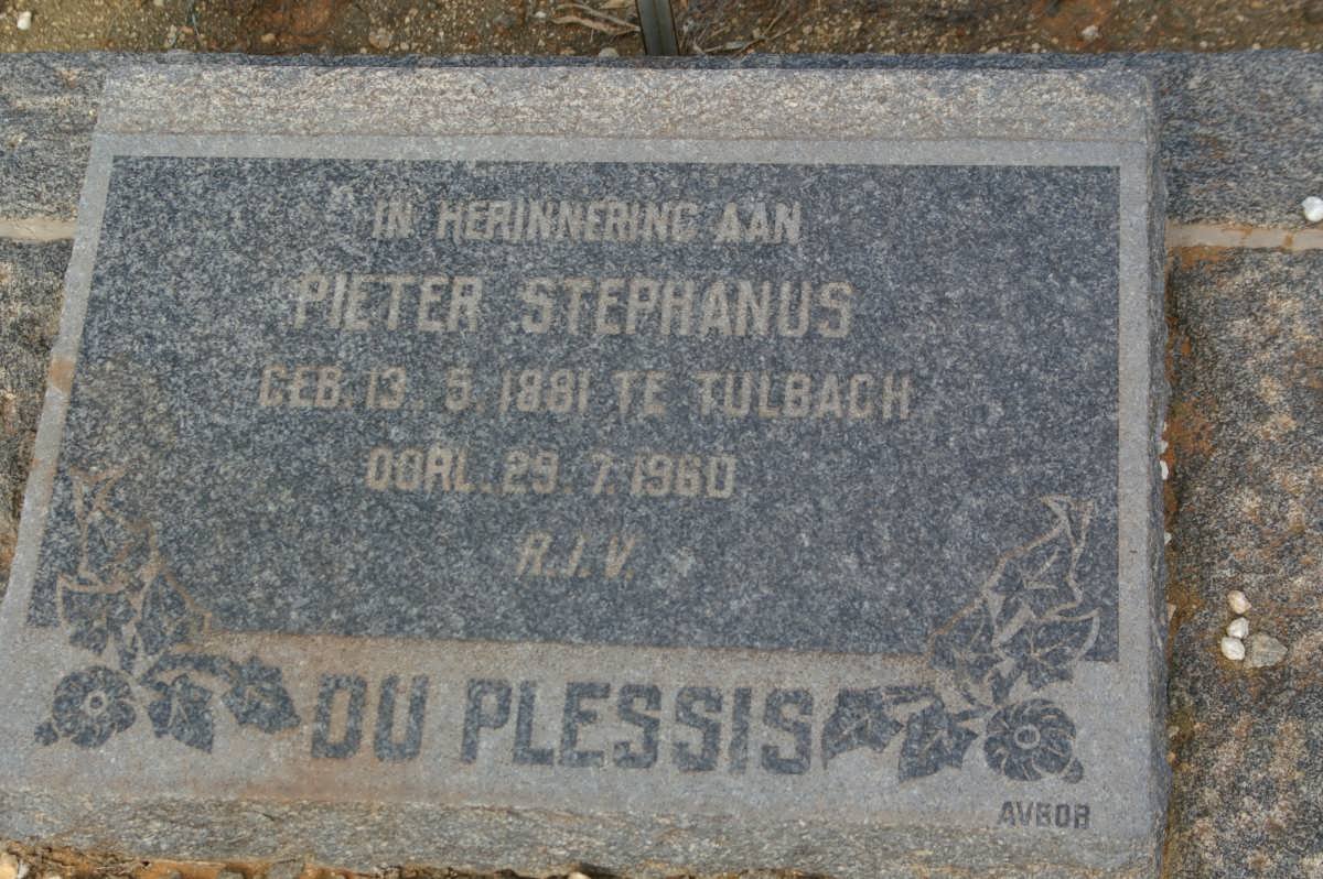 PLESSIS Pieter Stephanus, du 1881-1960