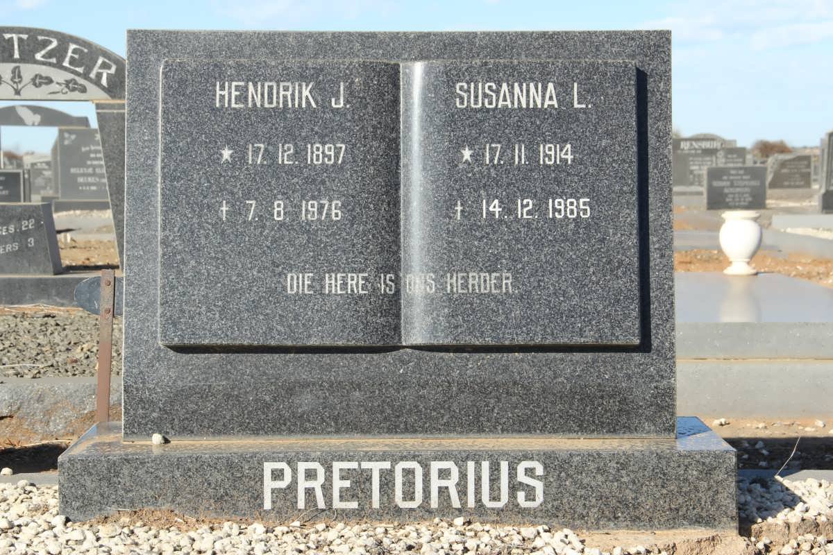 PRETORIUS Hendrik J. 1897-1976 &amp; Susanna L. 1914-1985