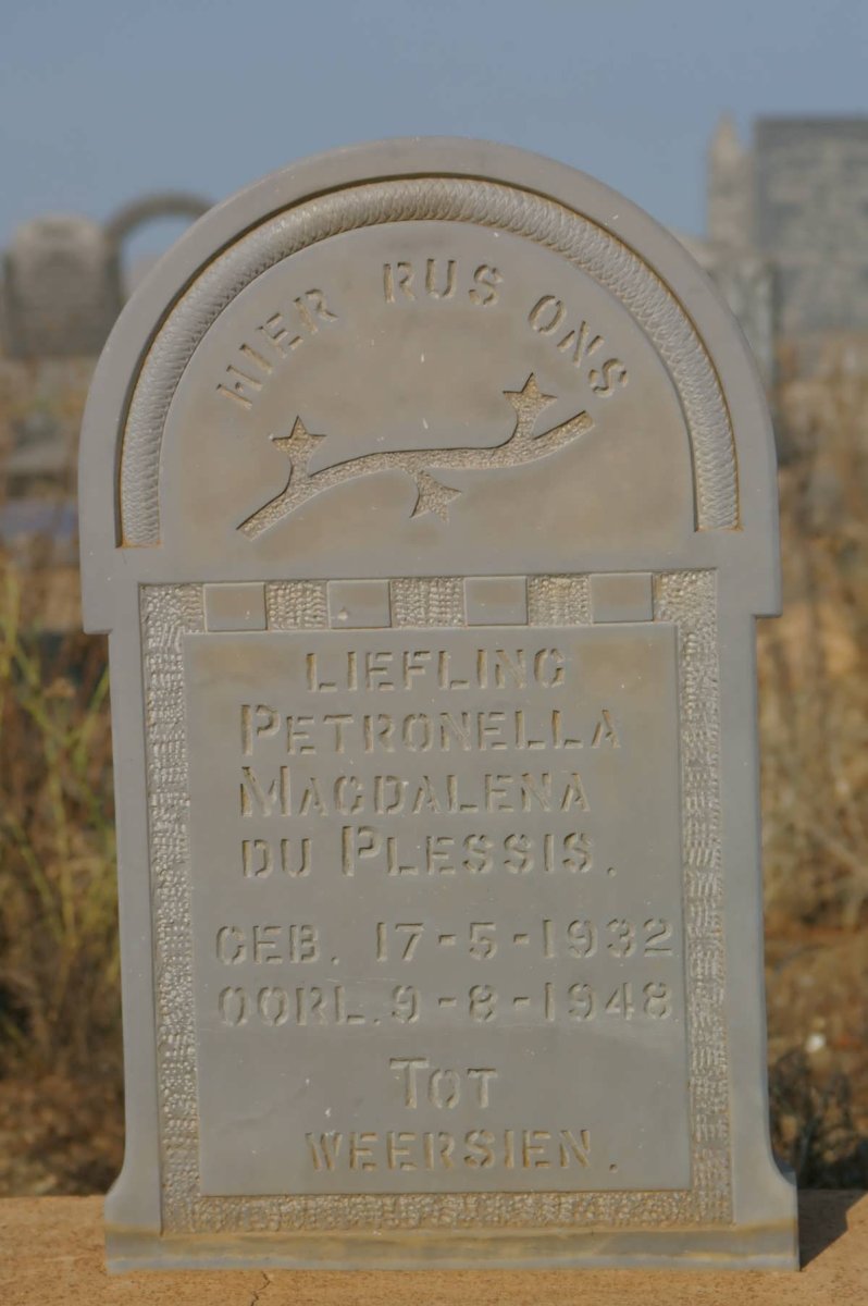 PLESSIS Petronella Magdalena, du 1932-1948