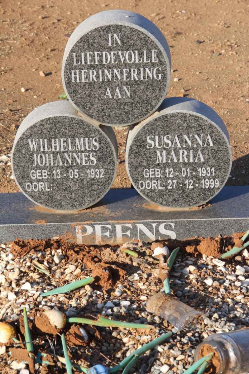 PEENS Wilhelmus Johannes 1932 &amp; Susanna Maria 1931-1999