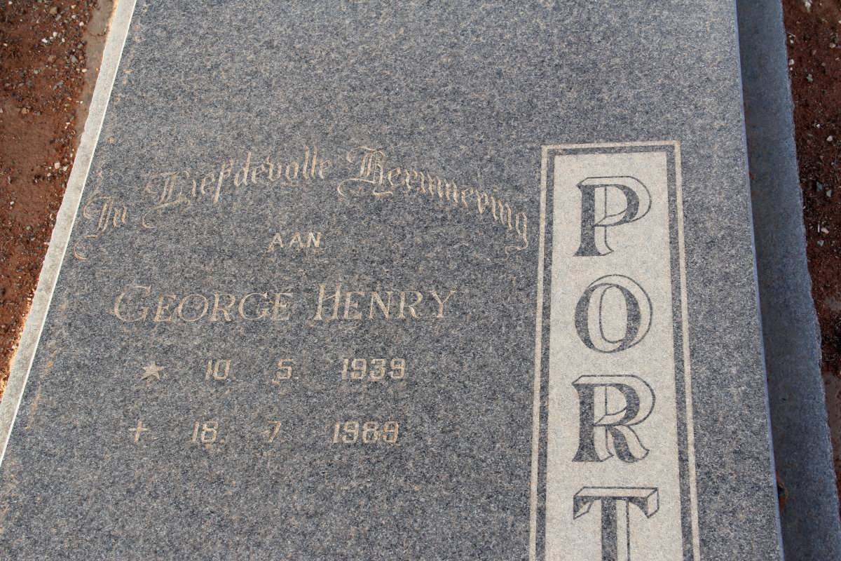 PORTWIG George Henry 1939-1989