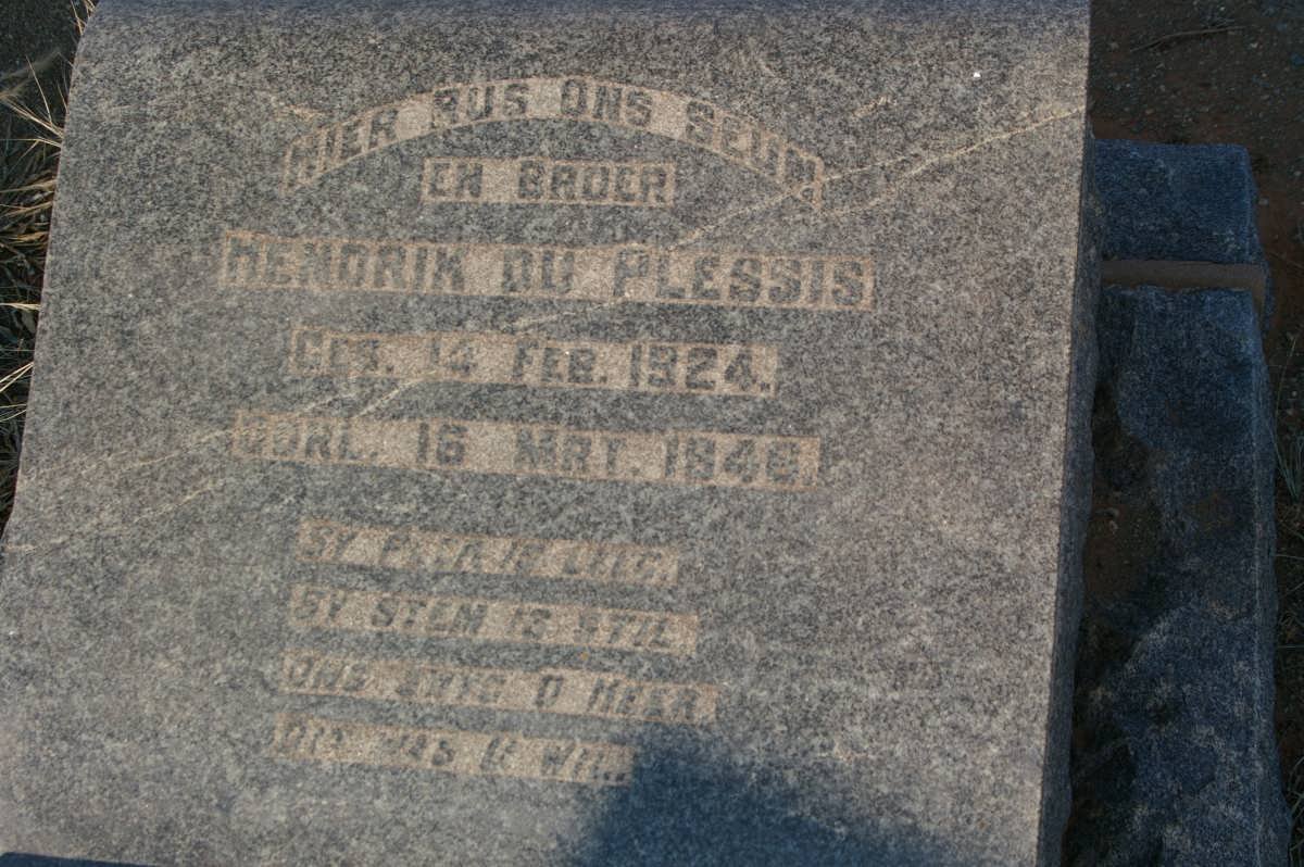 PLESSIS Hendrik, du 1924-1948