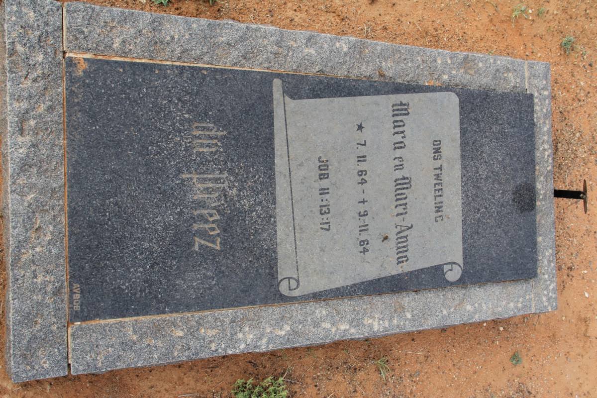 PREEZ Mara, du 1964-1964 :: DU PREEZ Mari-Anna 1964-1964