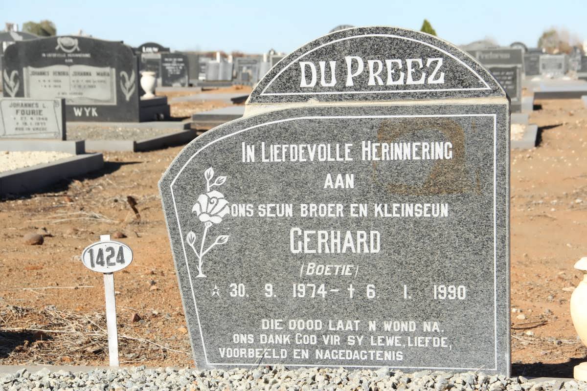 PREEZ Gerhard, du 1974-1990 
