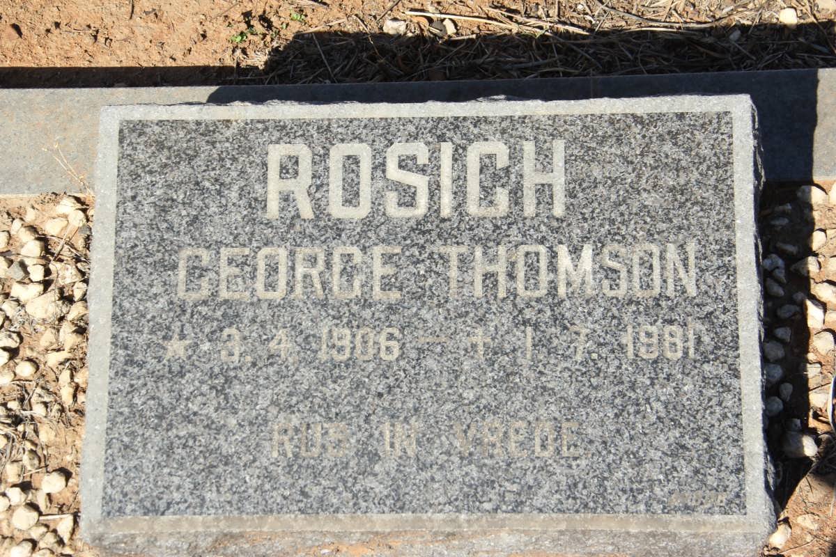 ROSICH George Thomson 1906-1981