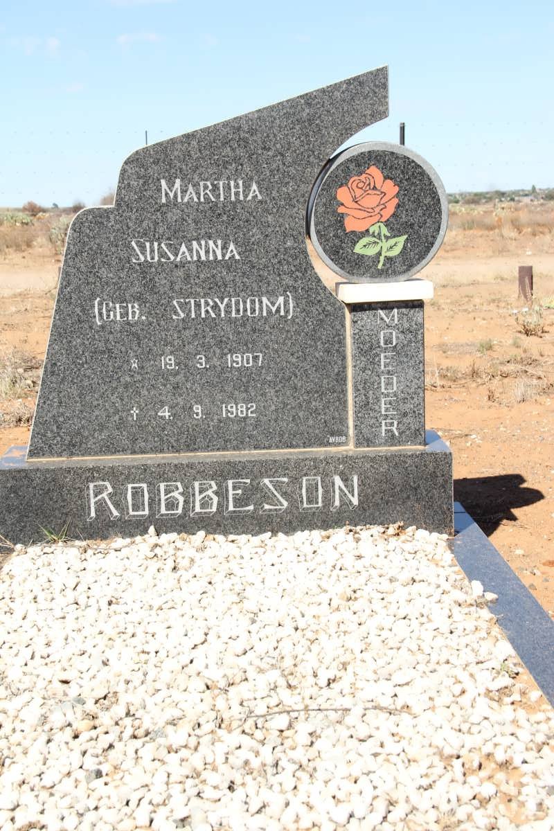 ROBBESON Martha Susanna nee STRYDOM 1907-1982