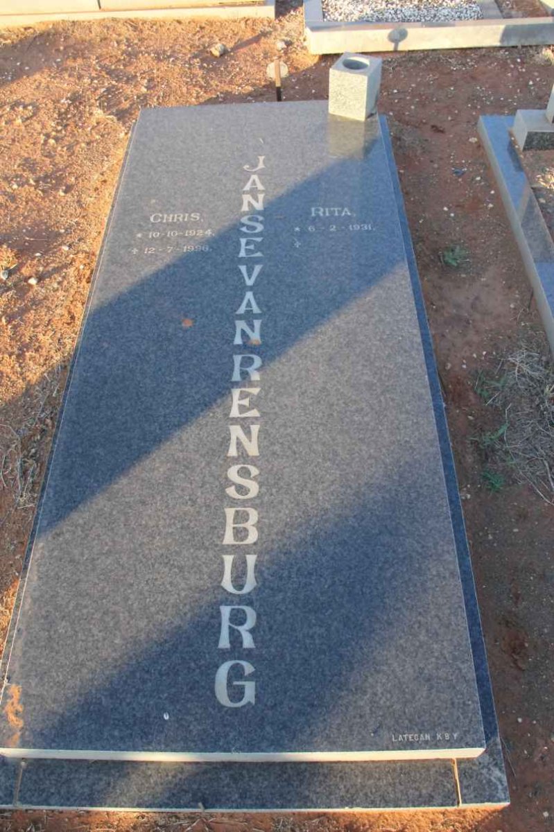 RENSBURG Chris 1924-1996, Janse van &amp; Rita 1931-