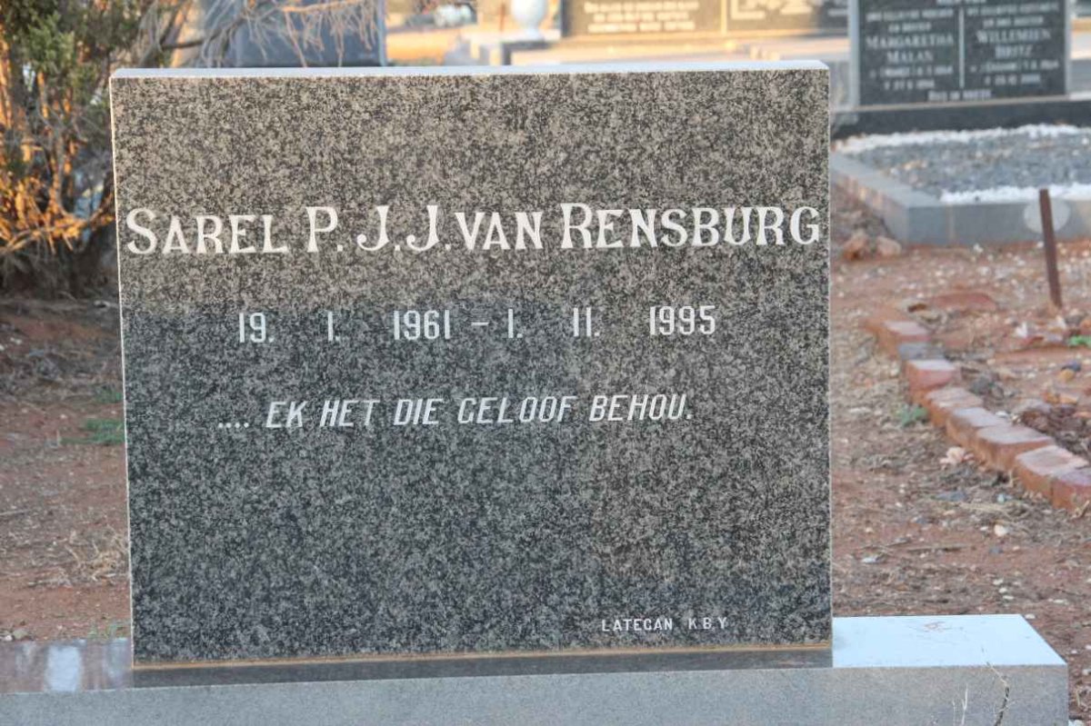 RENSBURG Sarel P.J.J., van 1961-1995