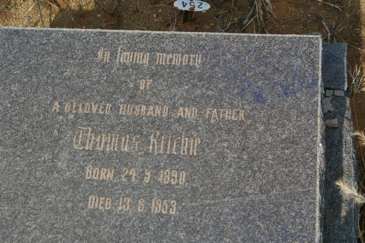 RITCHIE Thomas 1890-1953