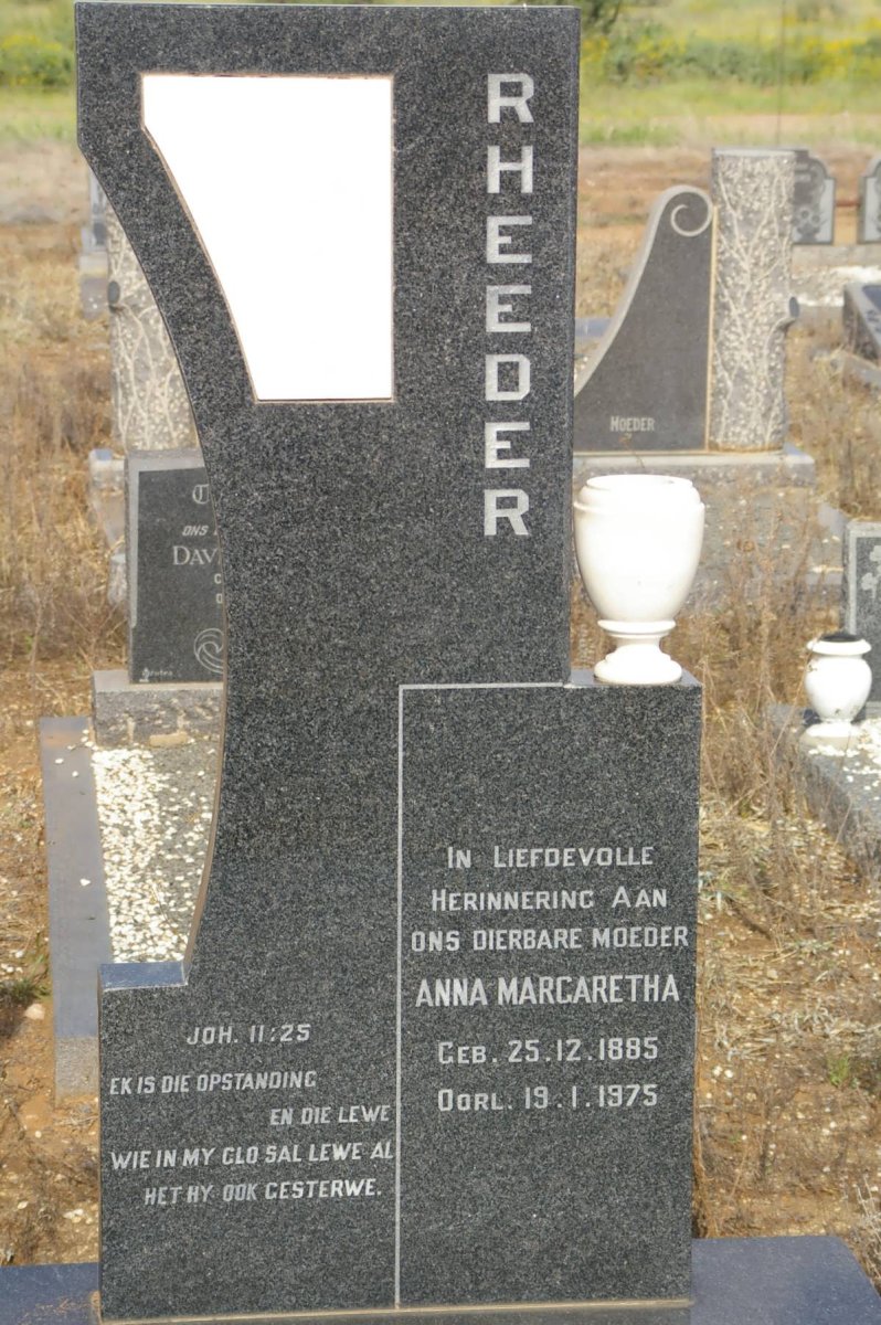 RHEEDER Anna Margaretha 1885-1975