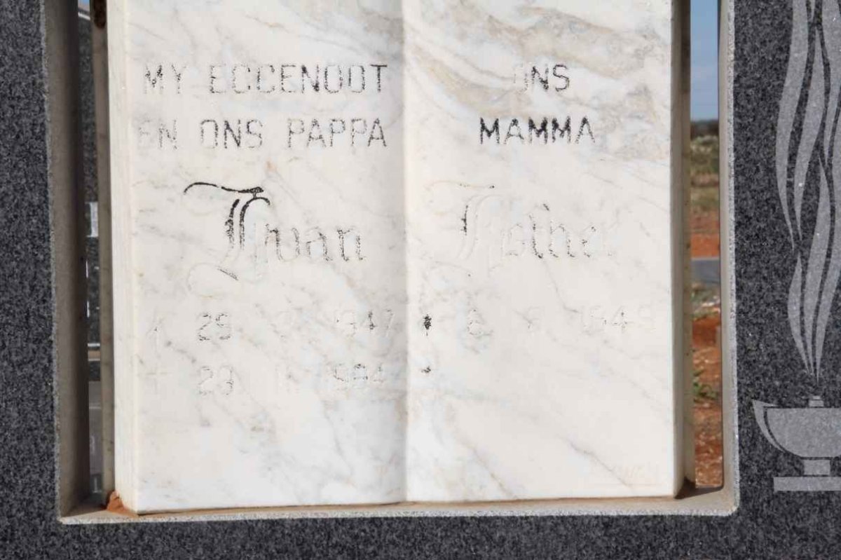 RENSBURG Ivan, van 1947-1994 &amp; Esther 1949-