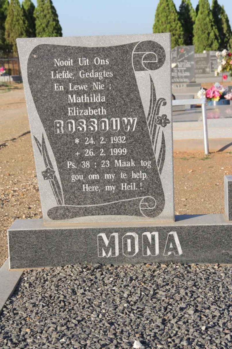 ROSSOUW Mathilda Elizabeth 1932-1999