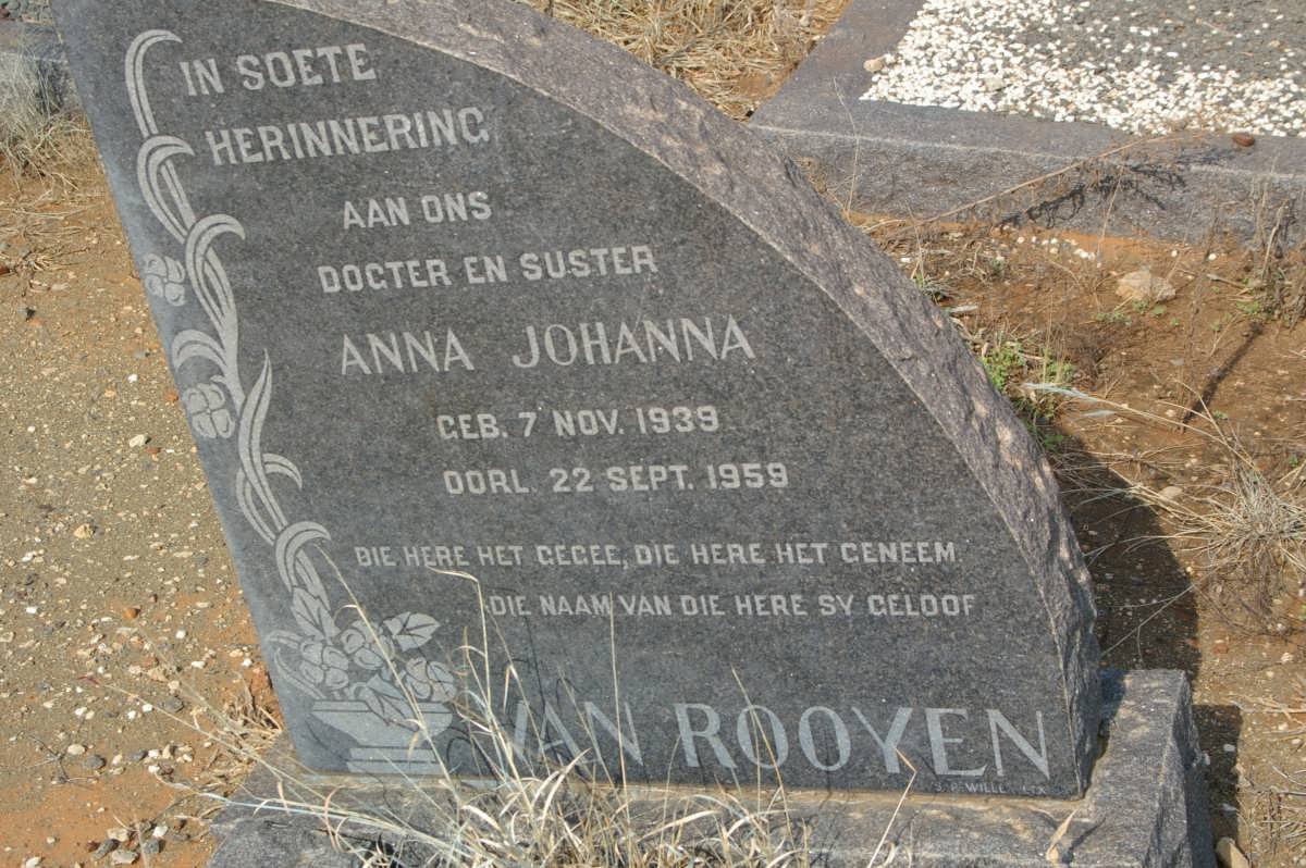 ROOYEN Anna Johanna, van 1939-1959