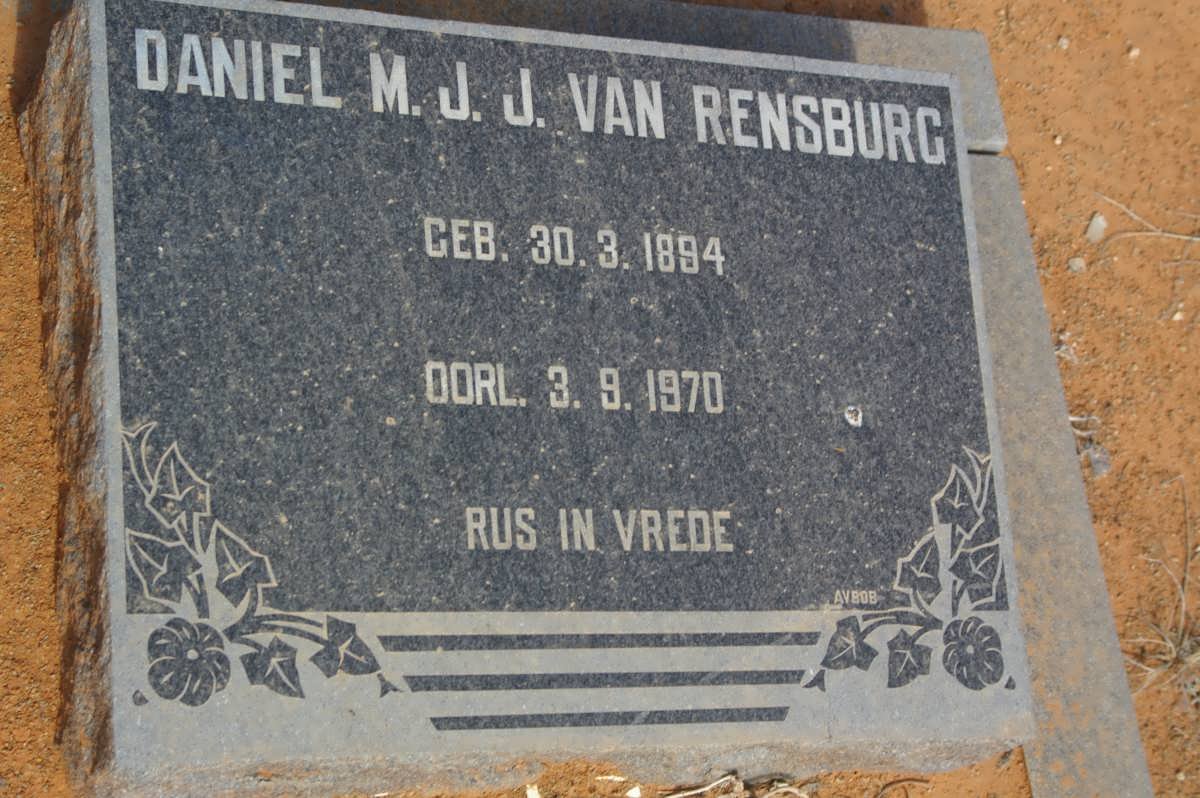 RENSBURG Daniel M.J.J., van 1894-1970