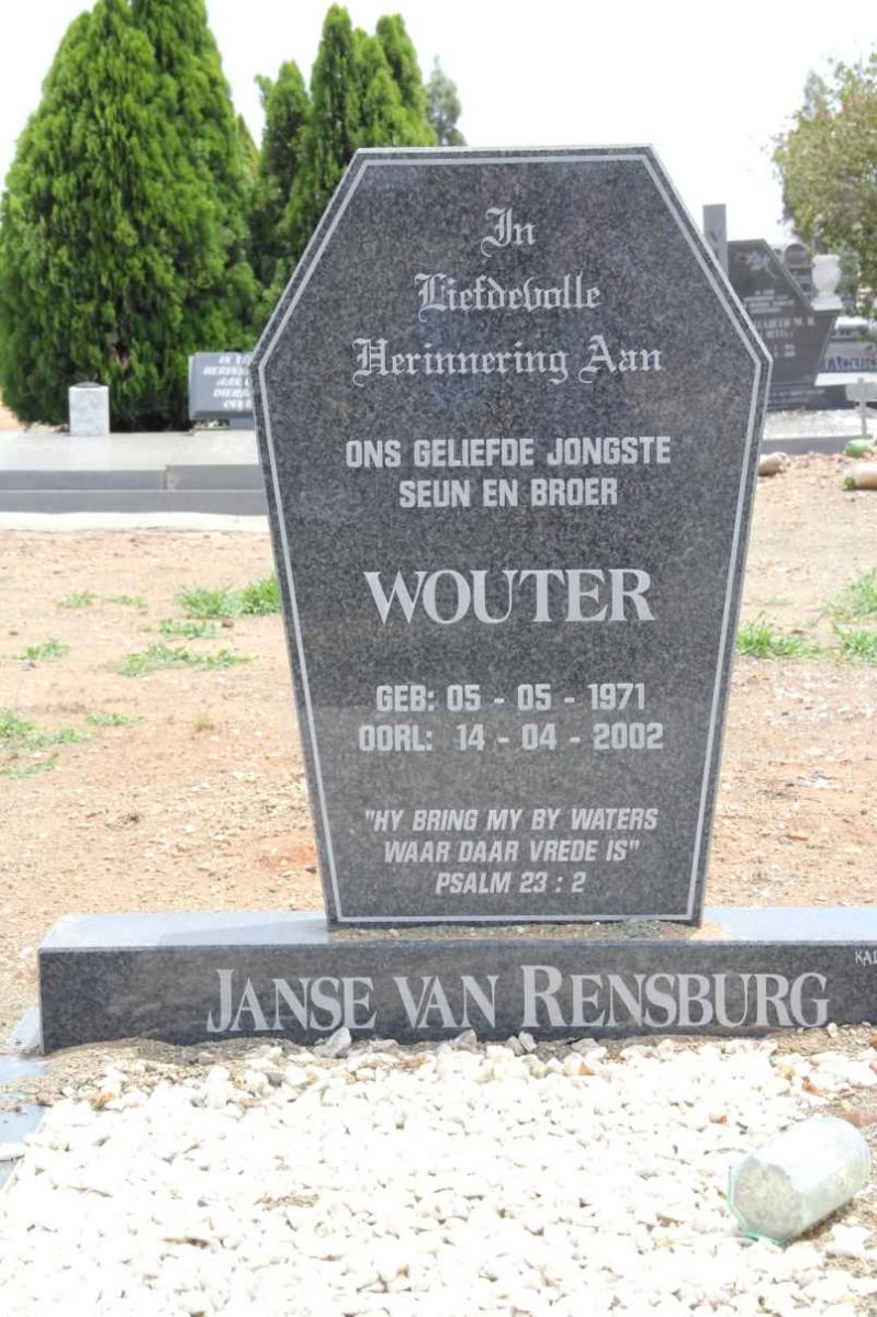 RENSBURG Wouter, Janse van 1971-2002