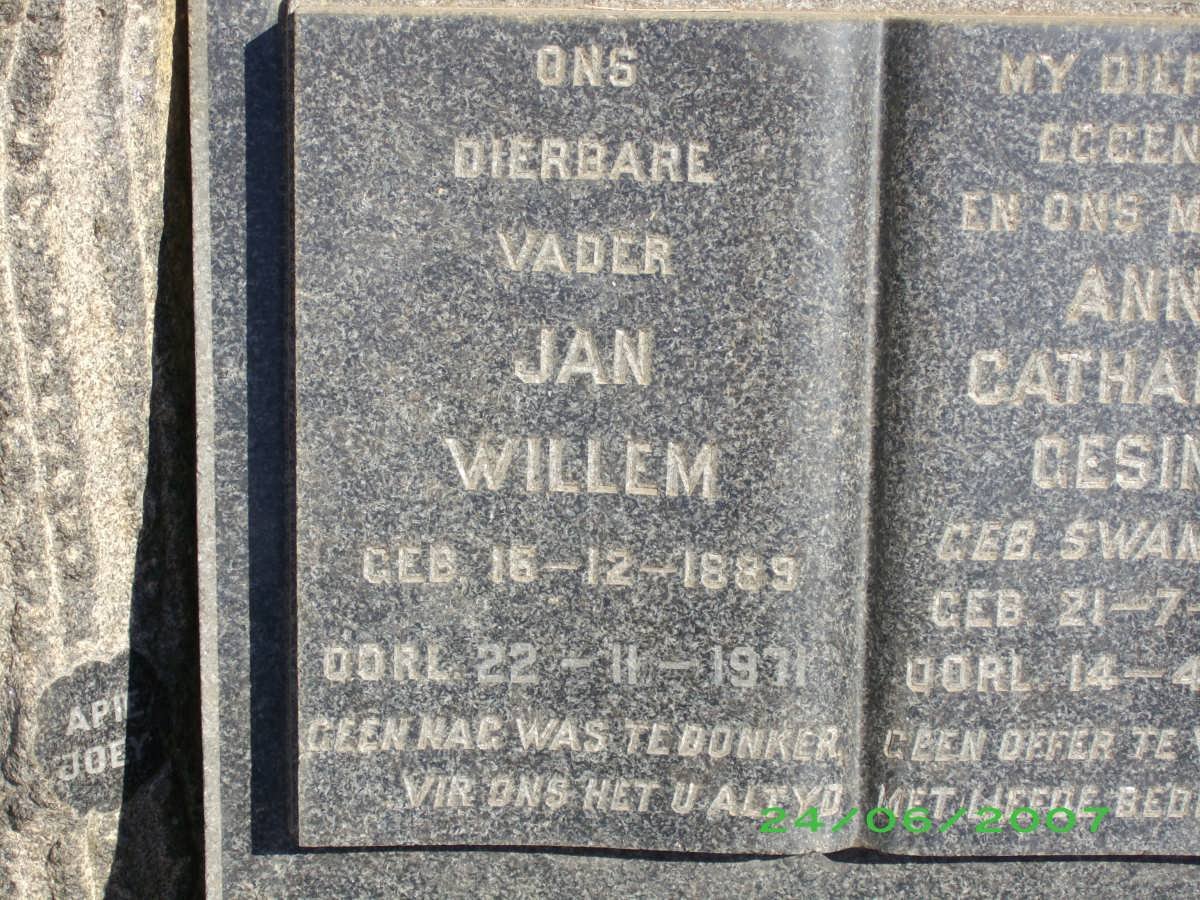 ROOYEN Jan Willem, van 1889-1971