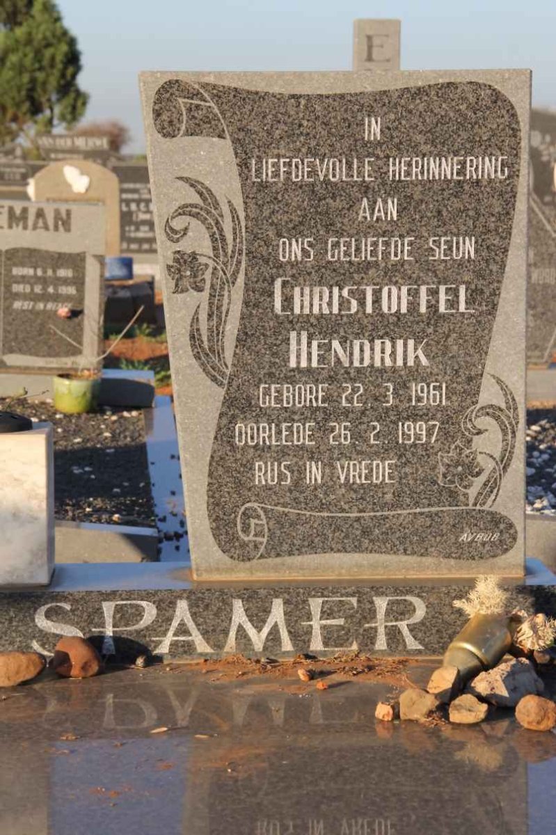 SPAMER Christoffel Hendrik 1961-1997