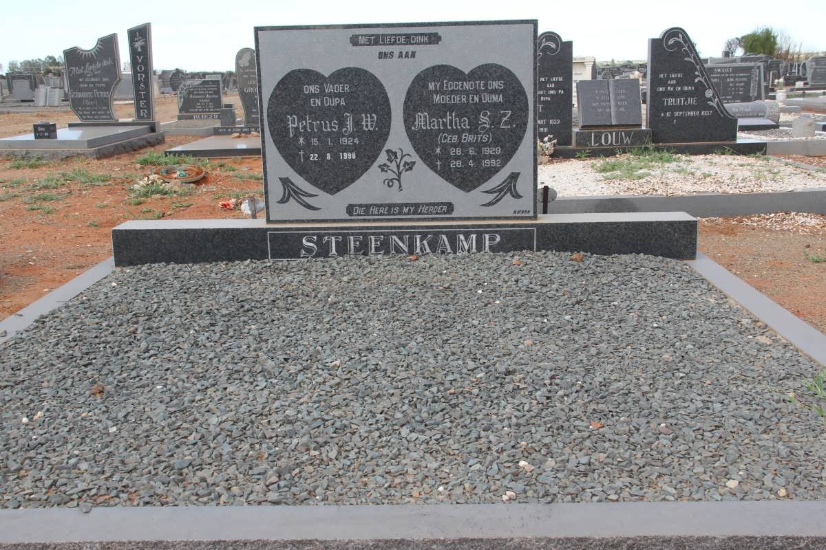 STEENKAMP Petrus J.W. 1924-1998 &amp; Martha S.Z. BRITS 1929-1992