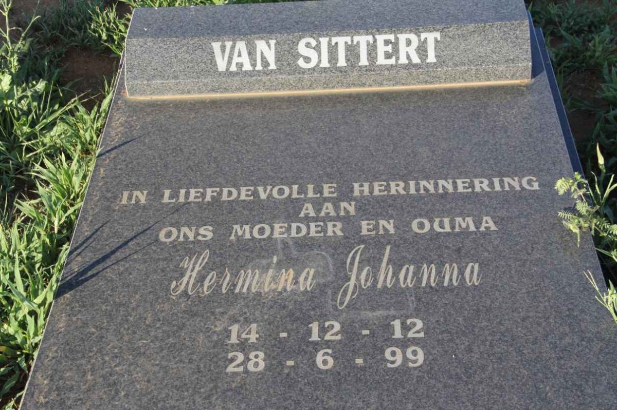 SITTERT Hermina Johanna, van 1912-1999