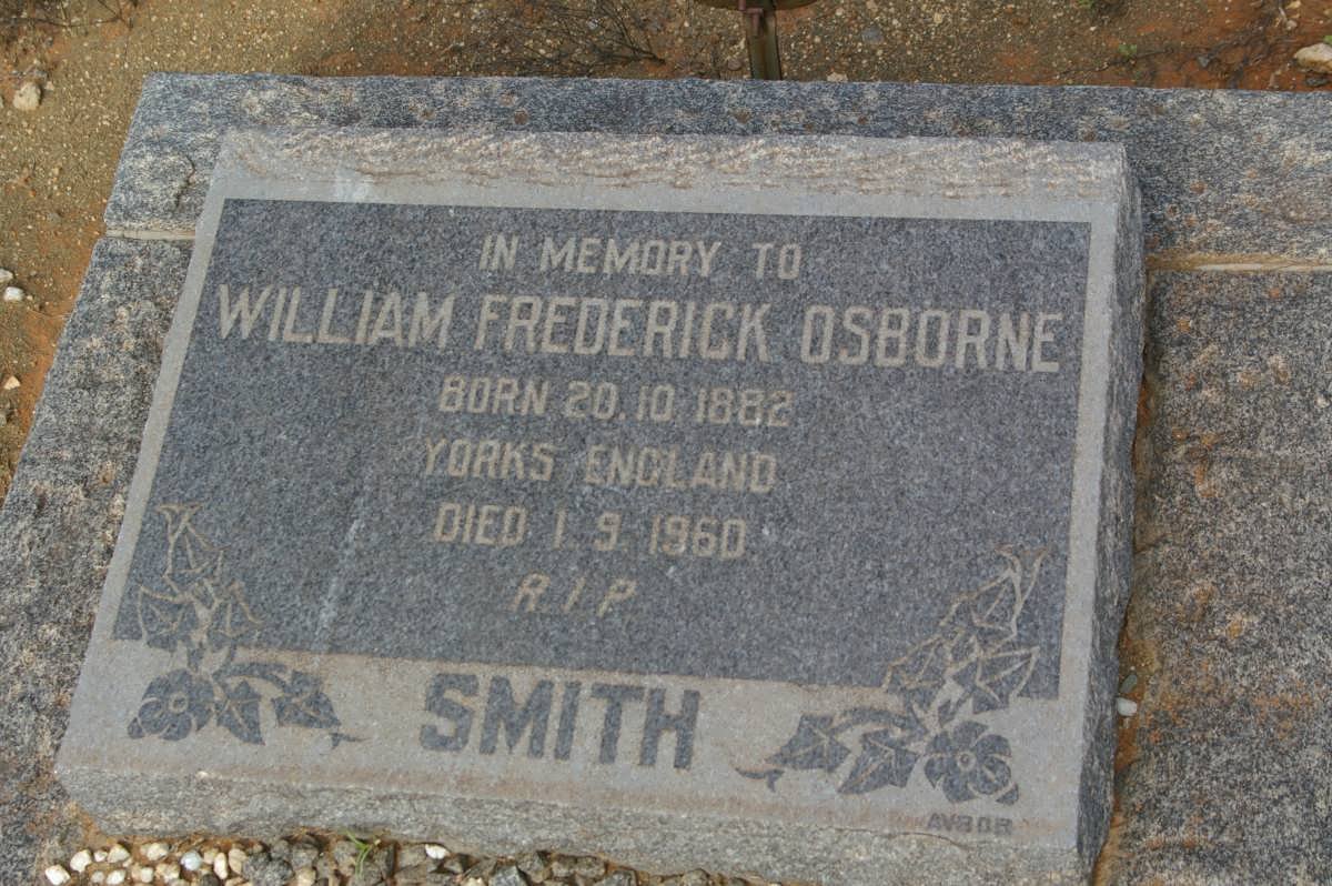 SMITH William Frederick Osborne 1882-1960