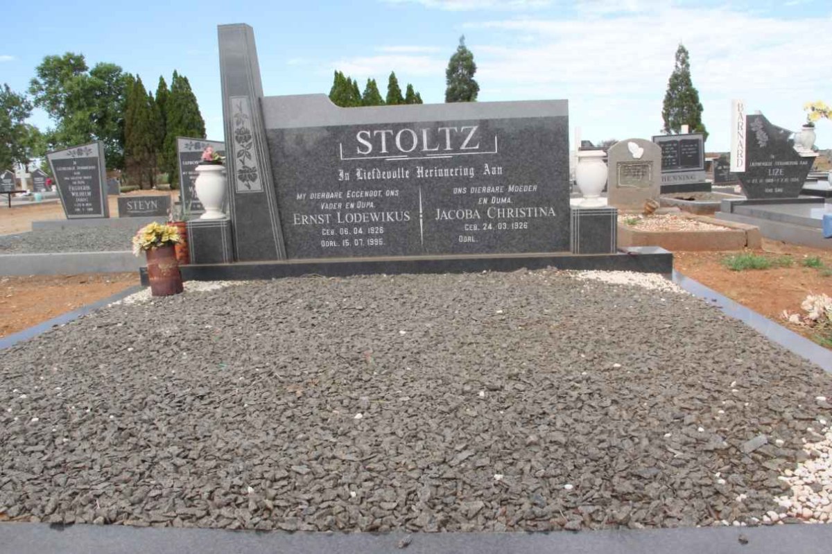 STOLTZ Ernst Lodewikus 1926-1995 &amp; Jacoba Christina 1926-