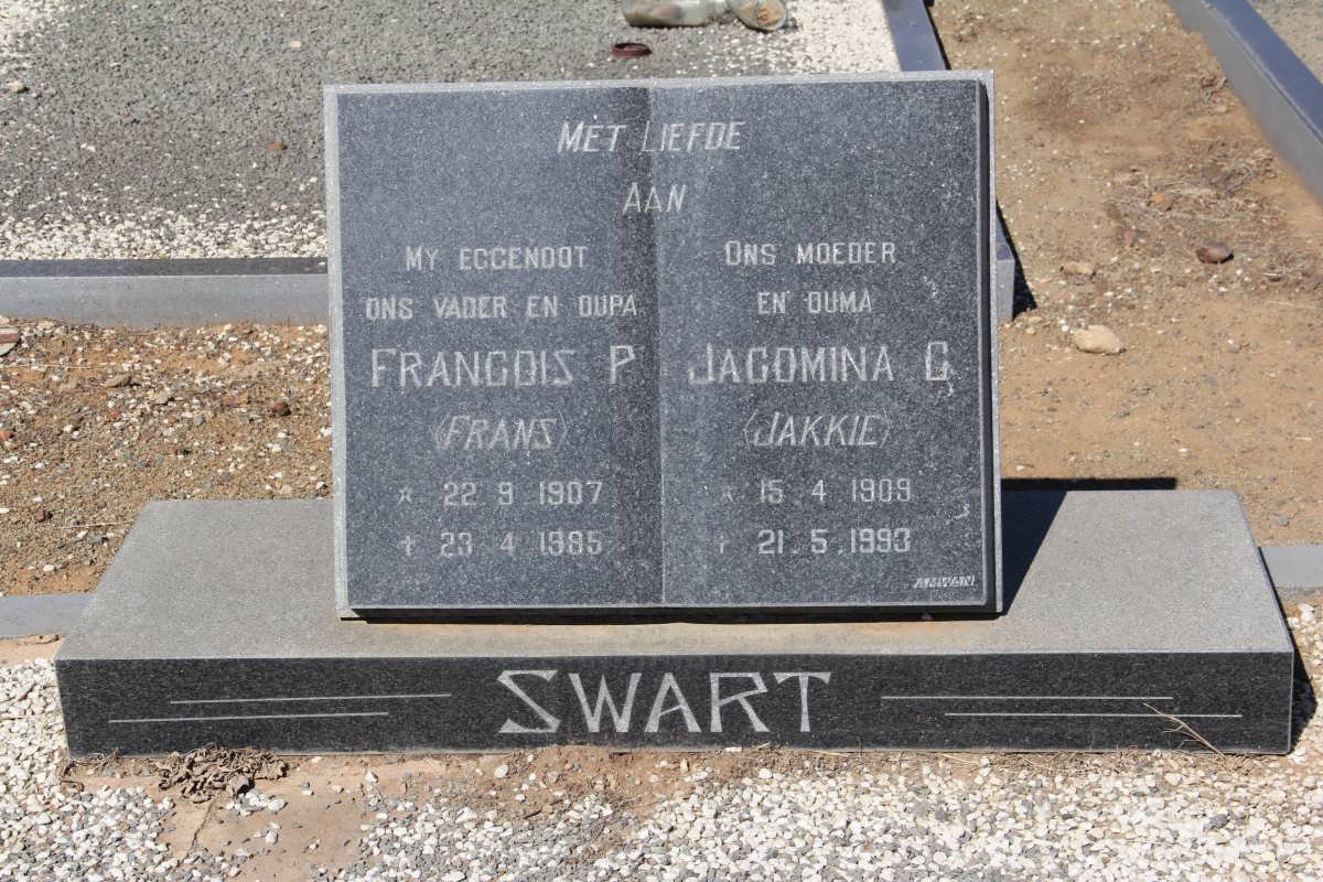 SWART Francois P. 1907-1985 &amp; Jacomina G. 1909-1993