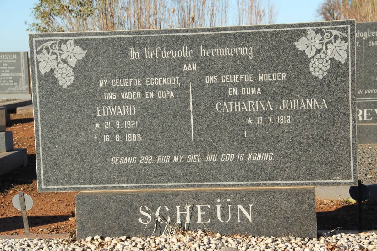 SCHEÜN Edward 1921-1983 &amp; Catharina Johanna 1913-