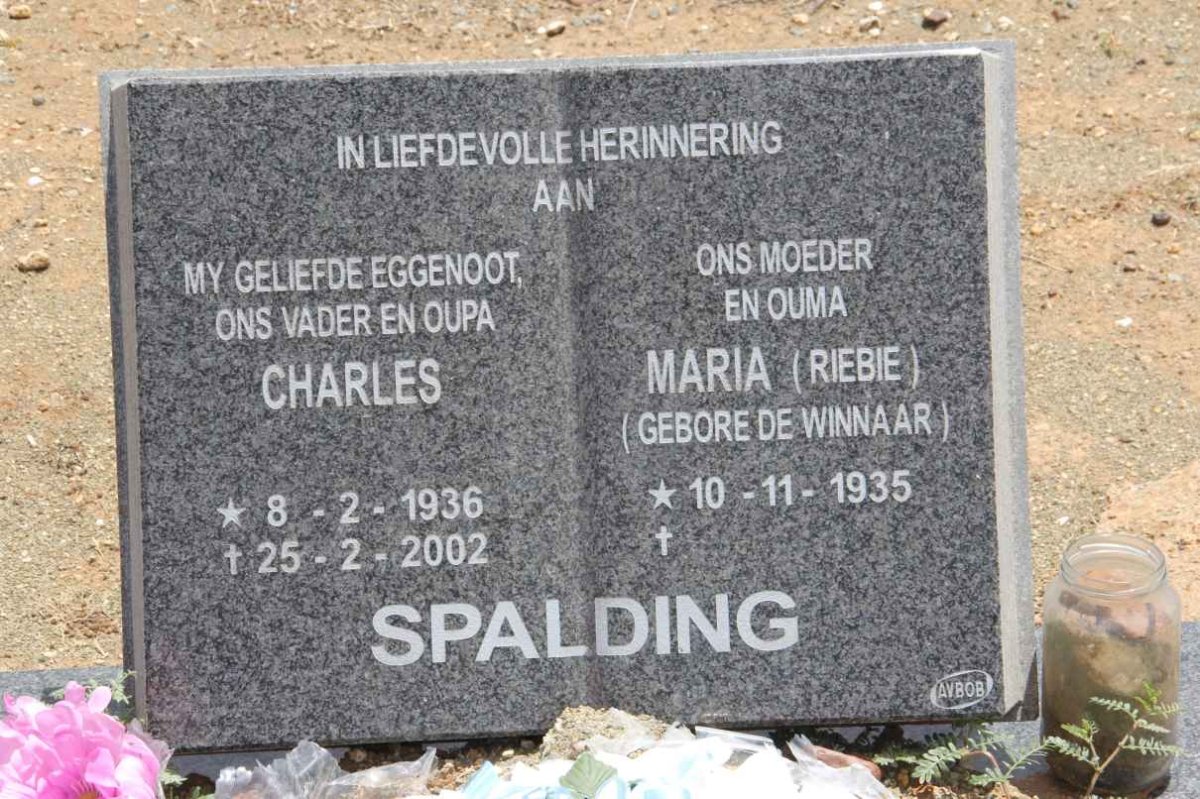 SPALDING Charles 1936-2002 &amp; Maria de WINNAAR 1935-