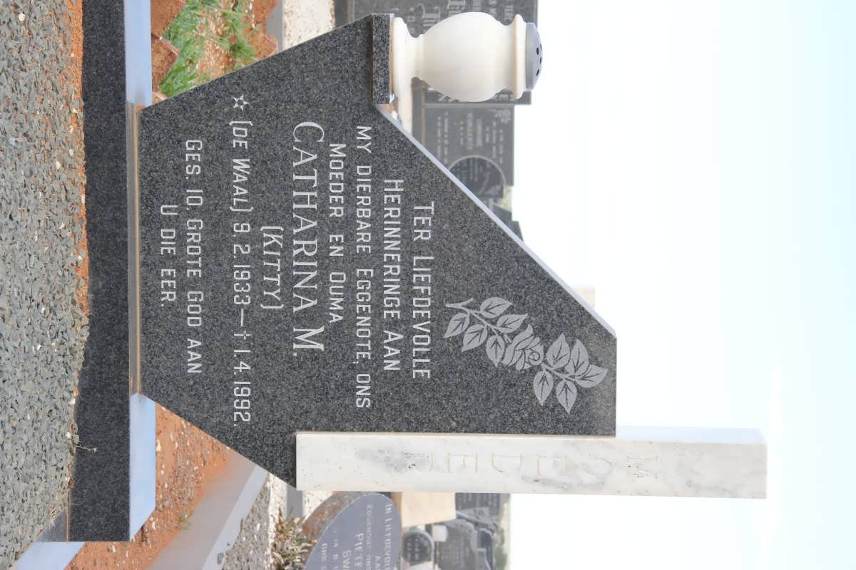 SPAMER Catharina M. nee de WAAL 1933-1992