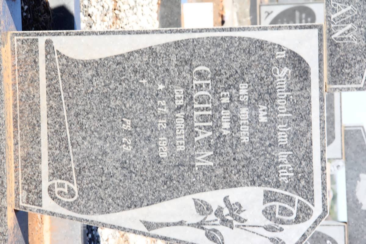 SAAYMAN Cecilia M. nee VORSTER 1920-