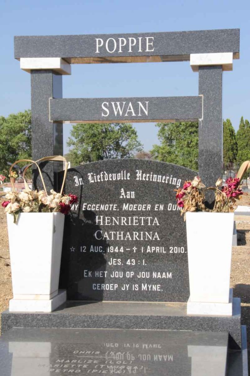 SWAN Henrietta Catharina 1944-2010