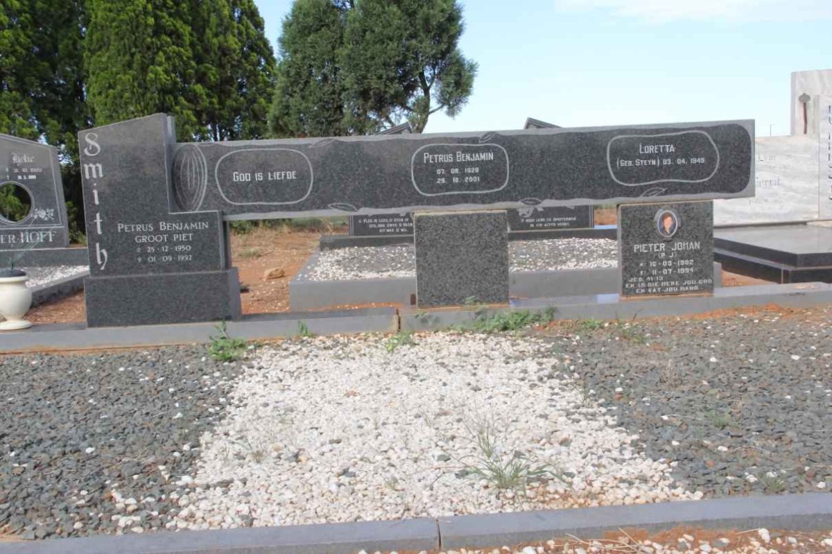SMITH Petrus Benjamin 1928-2001 :: SMITH Petrus Benjamin 1950-1992 &amp; Loretta STEYN 1949- :: SMITH Pieter Johan 1982-1994