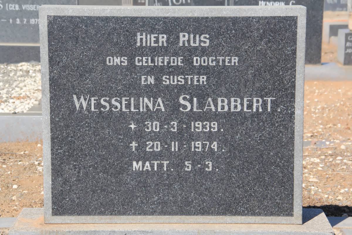 SLABBERT Wesselina 1939-1974