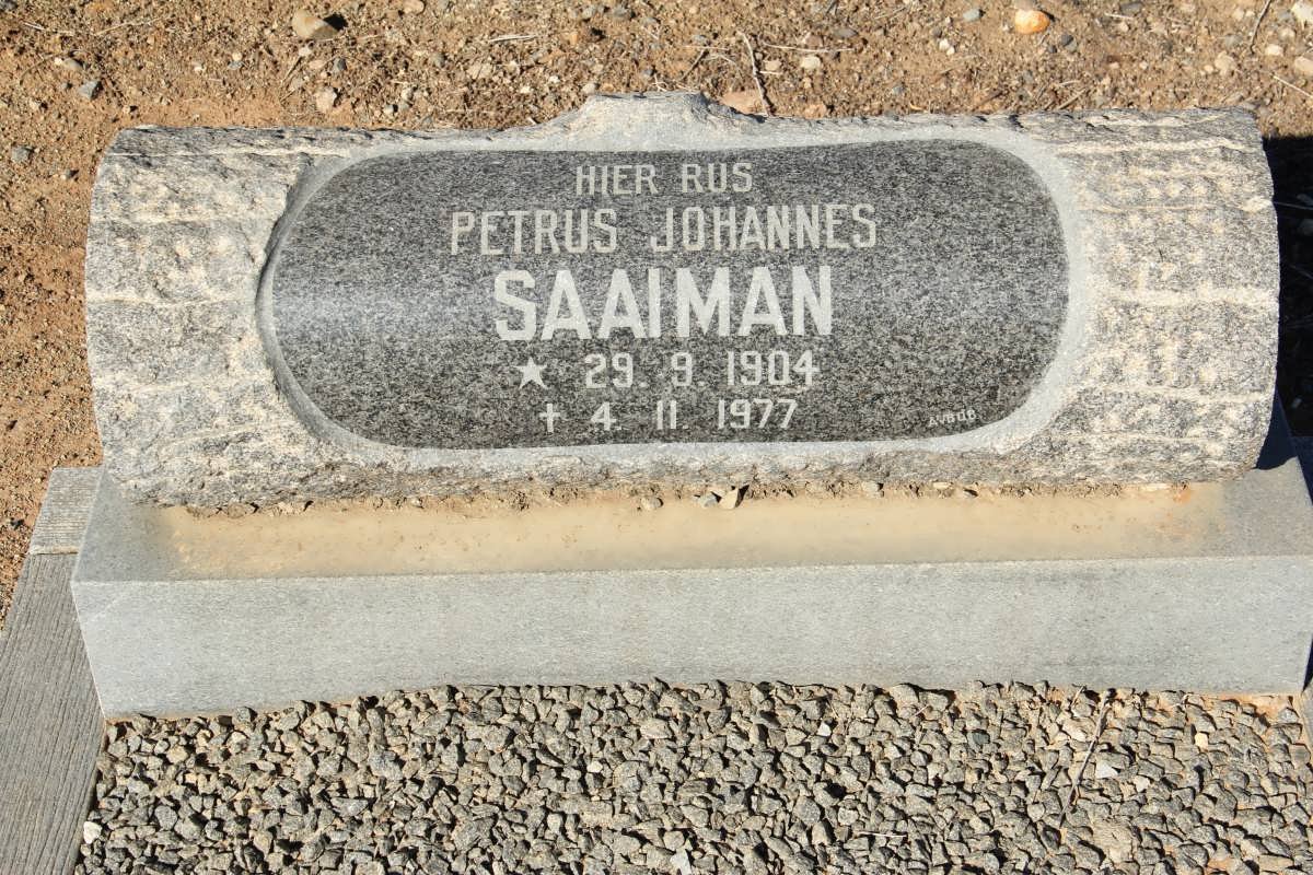 SAAIMAN Petrus Johannes 1904-1977