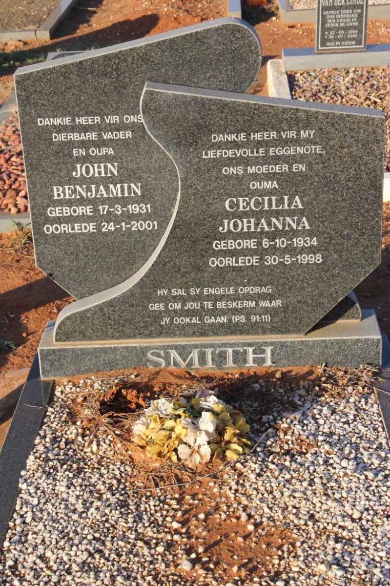 SMITH John Benjamin 1931-2001 &amp; Cecilia Johanna 1934-1998