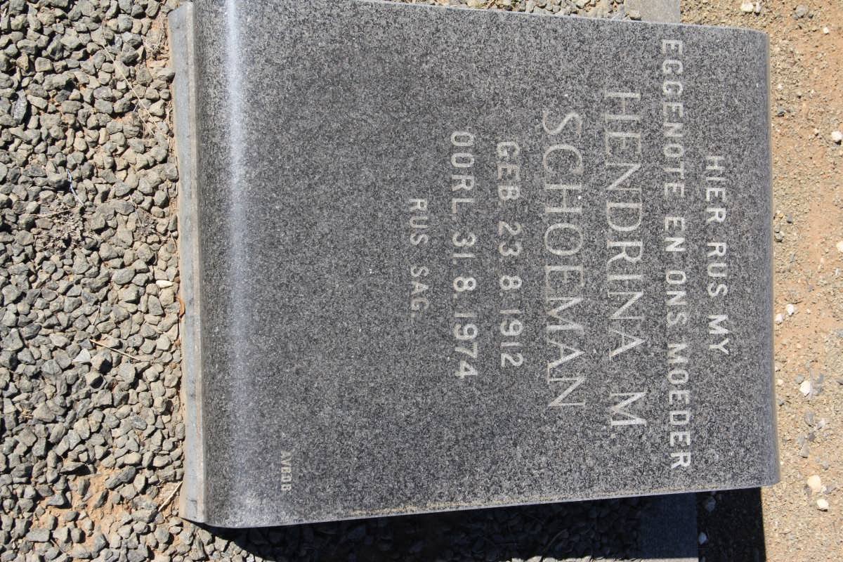 SCHOEMAN Hendrina M. 1912-1974