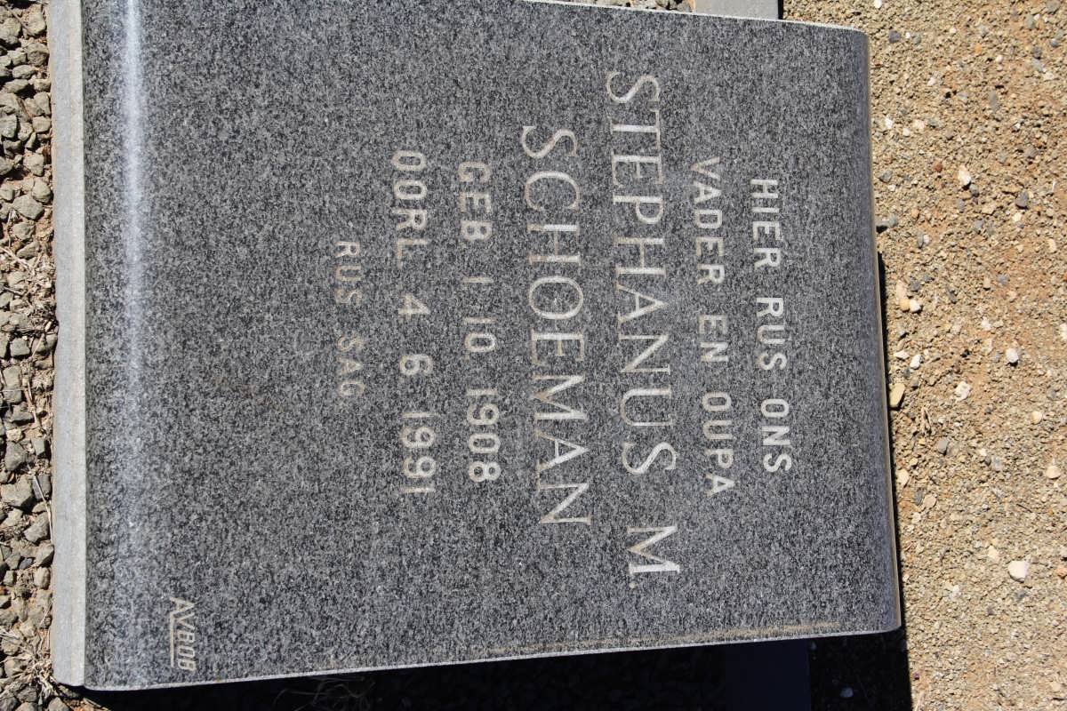 SCHOEMAN Stephanus M. 1908-1991